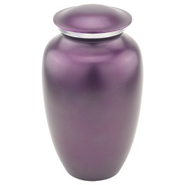 Purple Amethyst Aluminum Adult Cremation Urn