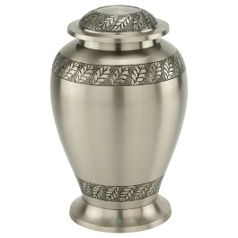 The Pewter Leaves Brass Adult Urn