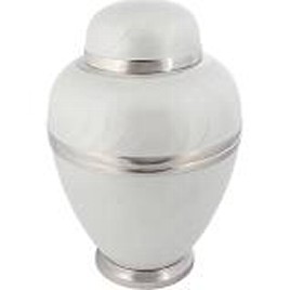 Royal White Adult Cremation Urn