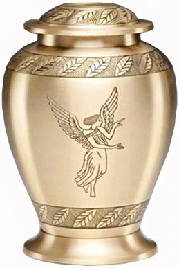 ANGEL Adult Brass Urn