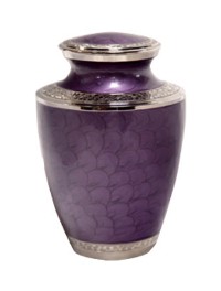 Mother of Pearl Purple Silver Adult Urn