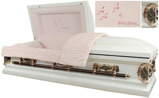 White Going Home Casket