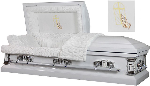 Praying Hands Cross Casket - WC8004FS